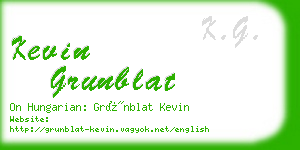 kevin grunblat business card